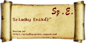 Szladky Enikő névjegykártya